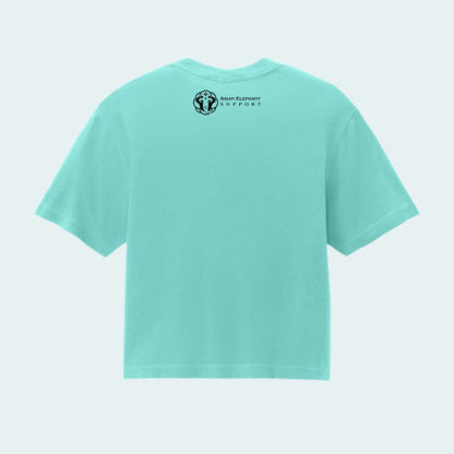 Asian Bull Elephant Fundraiser (Limited Edition for August) Women’s Boxy Crop Tee