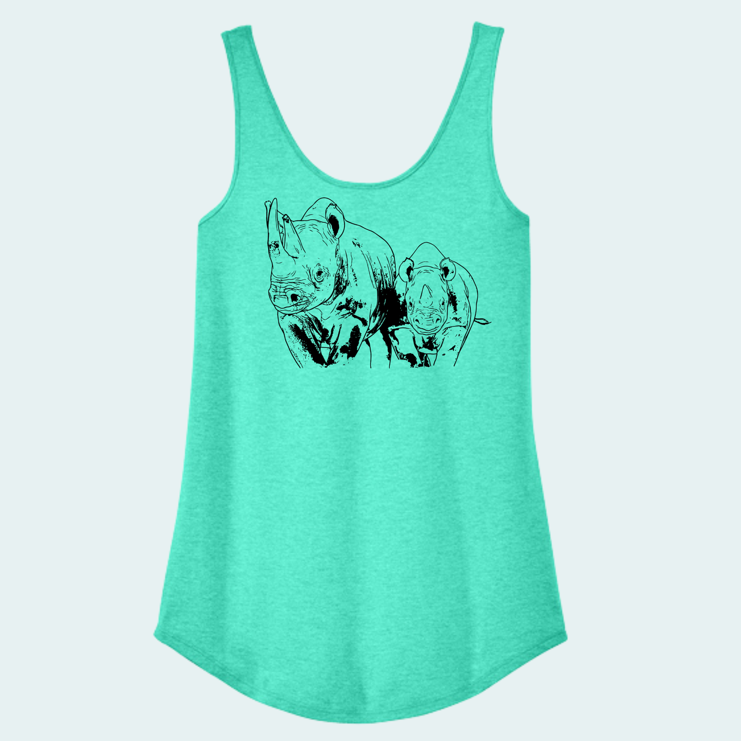 Rhino with Baby Fundraiser (Limited Edition for July) Women's Tank