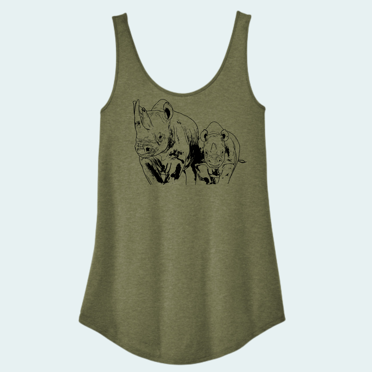 Rhino with Baby Fundraiser (Limited Edition for July) Women's Tank