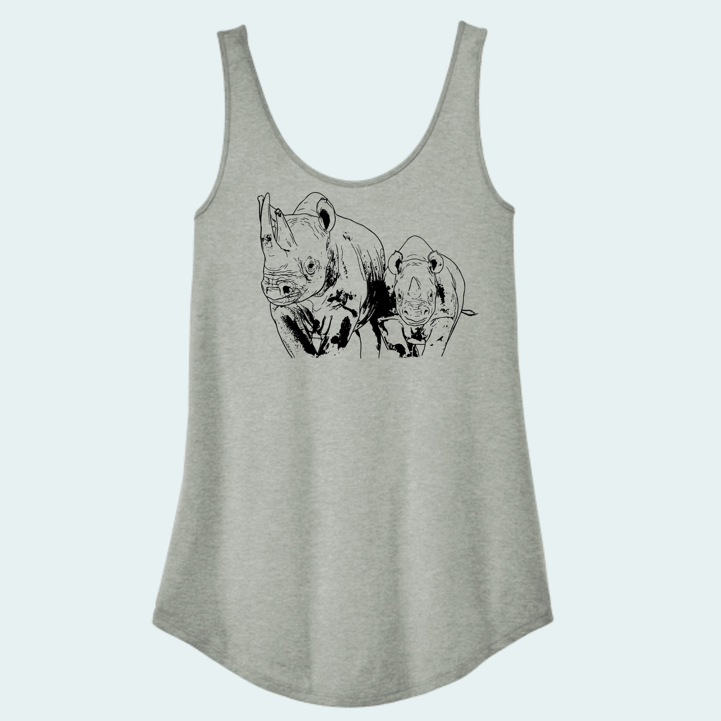 Rhino with Baby Fundraiser (Limited Edition for July) Women's Tank