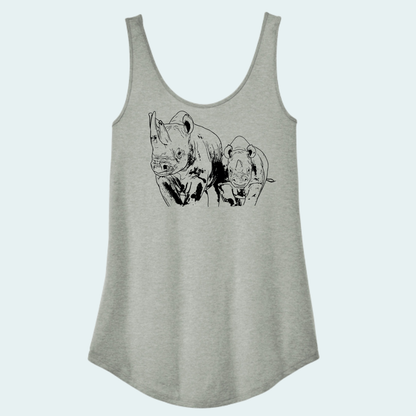 Rhino with Baby Fundraiser (Limited Edition for July) Women's Tank
