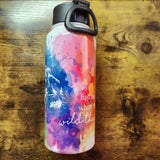 Tiger Find me Where the Wild Things are Splatter Background - 32oz Water Bottle (Made to Order)