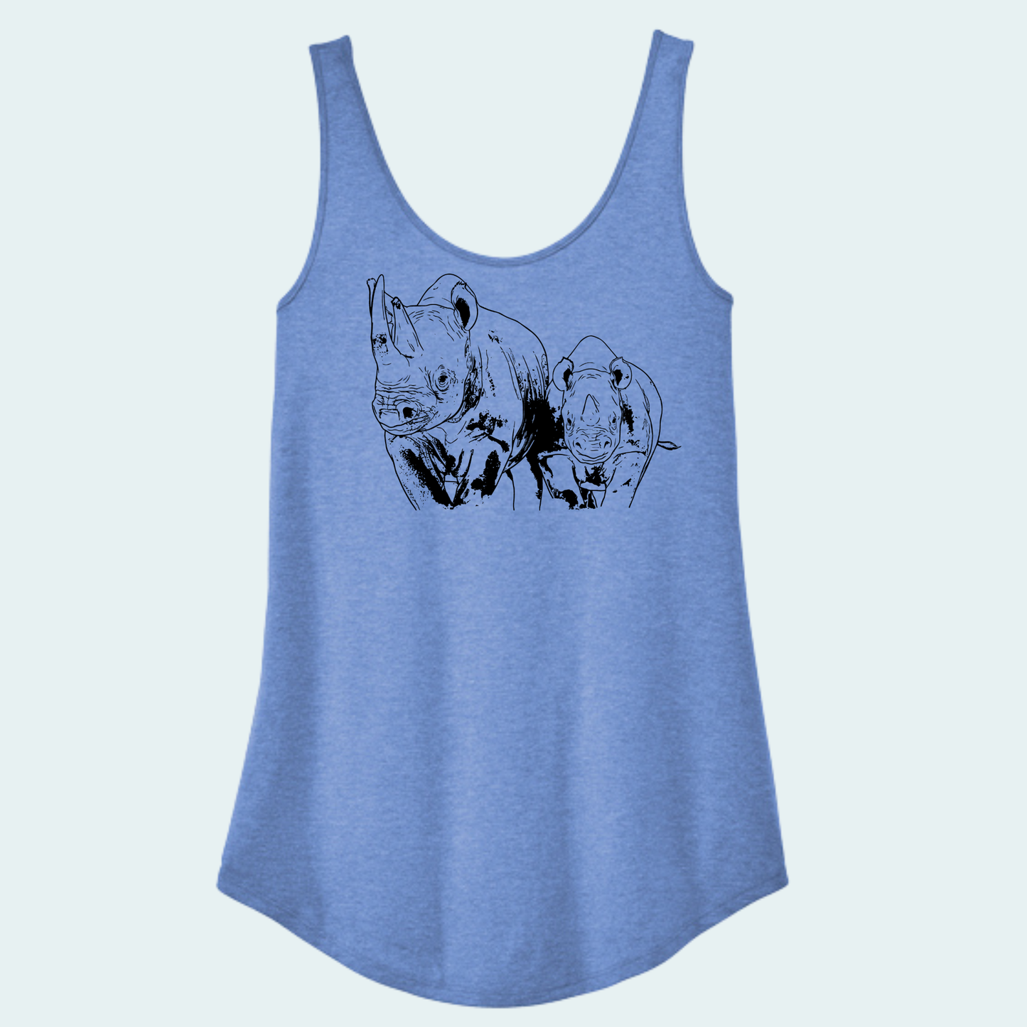 Rhino with Baby Fundraiser (Limited Edition for July) Women's Tank
