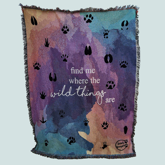 Find me where the wild things are with paws - Large Woven Blanket (Limited Run) (Pre Order)