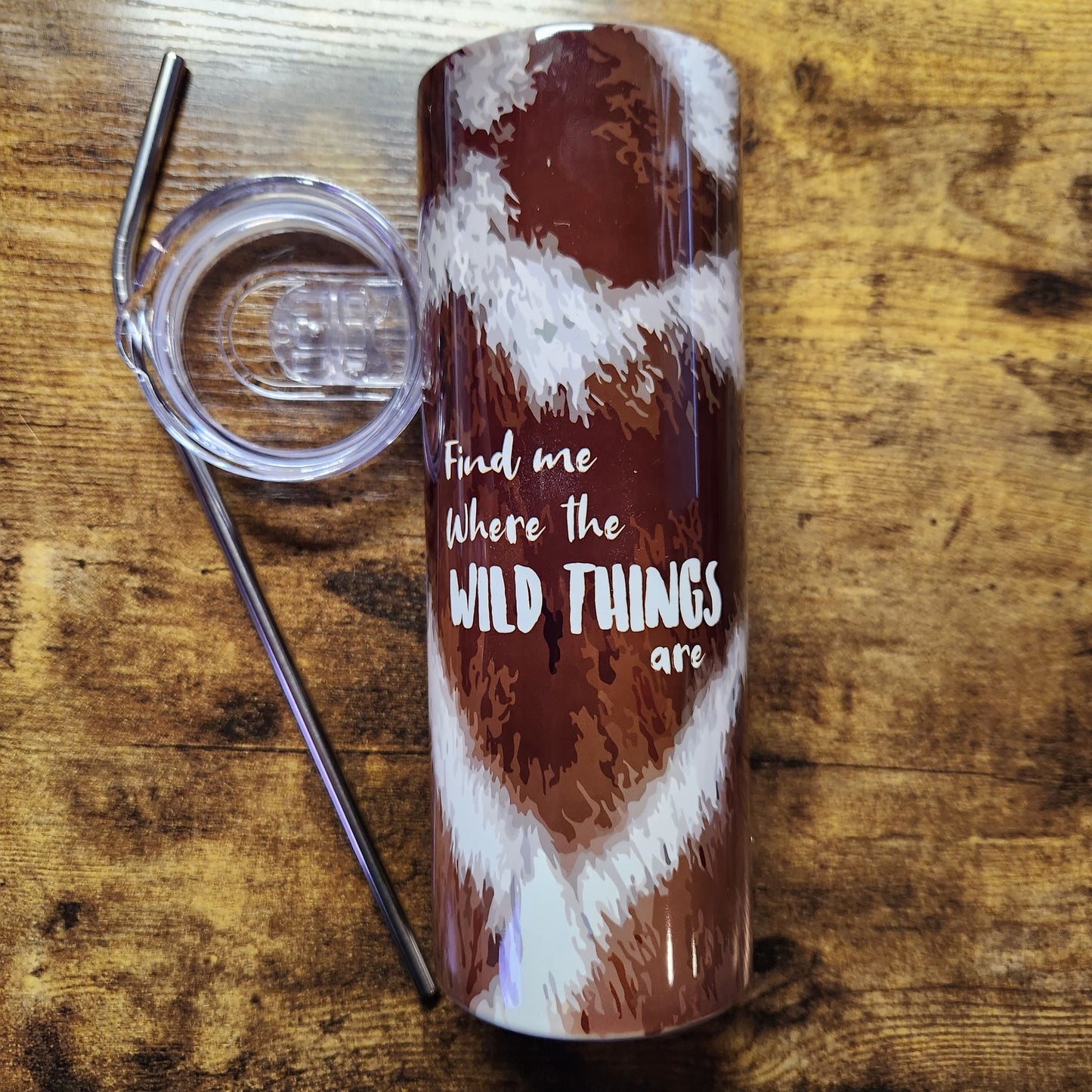 Giraffe Fur - find me where the wild things are - 20oz Tumbler (Made to Order)