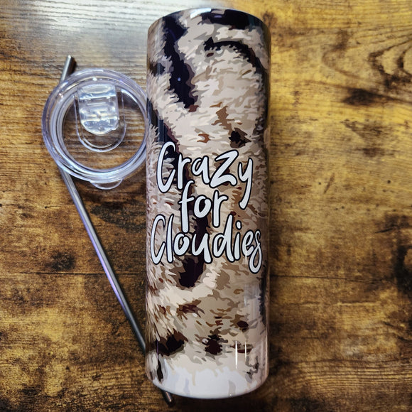 Clouded Leopard Spots - Crazy for Cloudies - 20oz Tumbler (Made to Order)