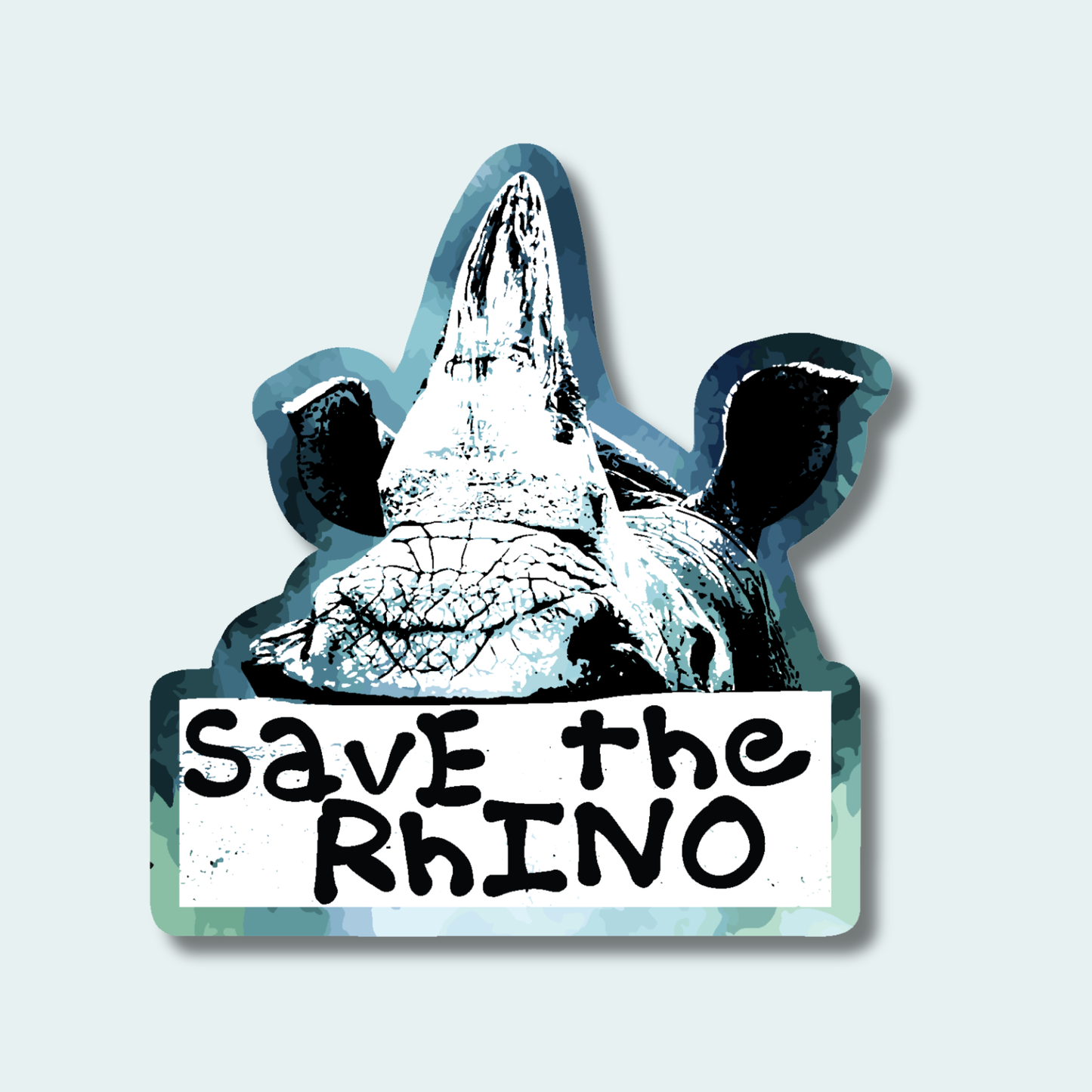 Save the Rhino - 4in Sticker