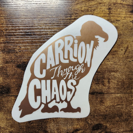Carrion Through the Chaos Vulture - Vinyl Decal (Made to Order)