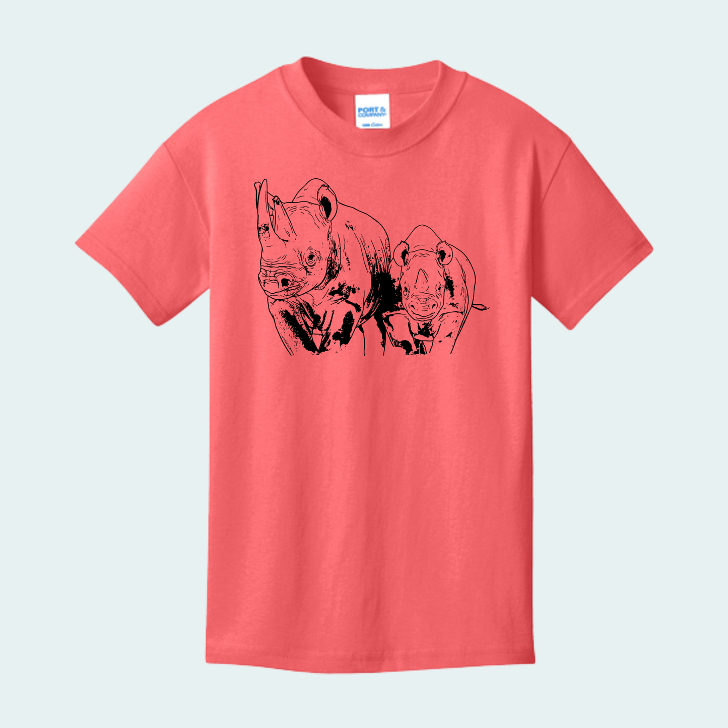 Rhino with Baby Fundraiser (Limited Edition for July) YOUTH Tee