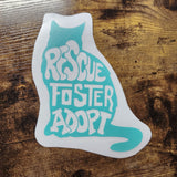 Rescue Foster Adopt Cat - Vinyl Decal (Made to Order)
