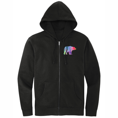 Brown Bear Rainbow Embroidery - Full Zip Jacket