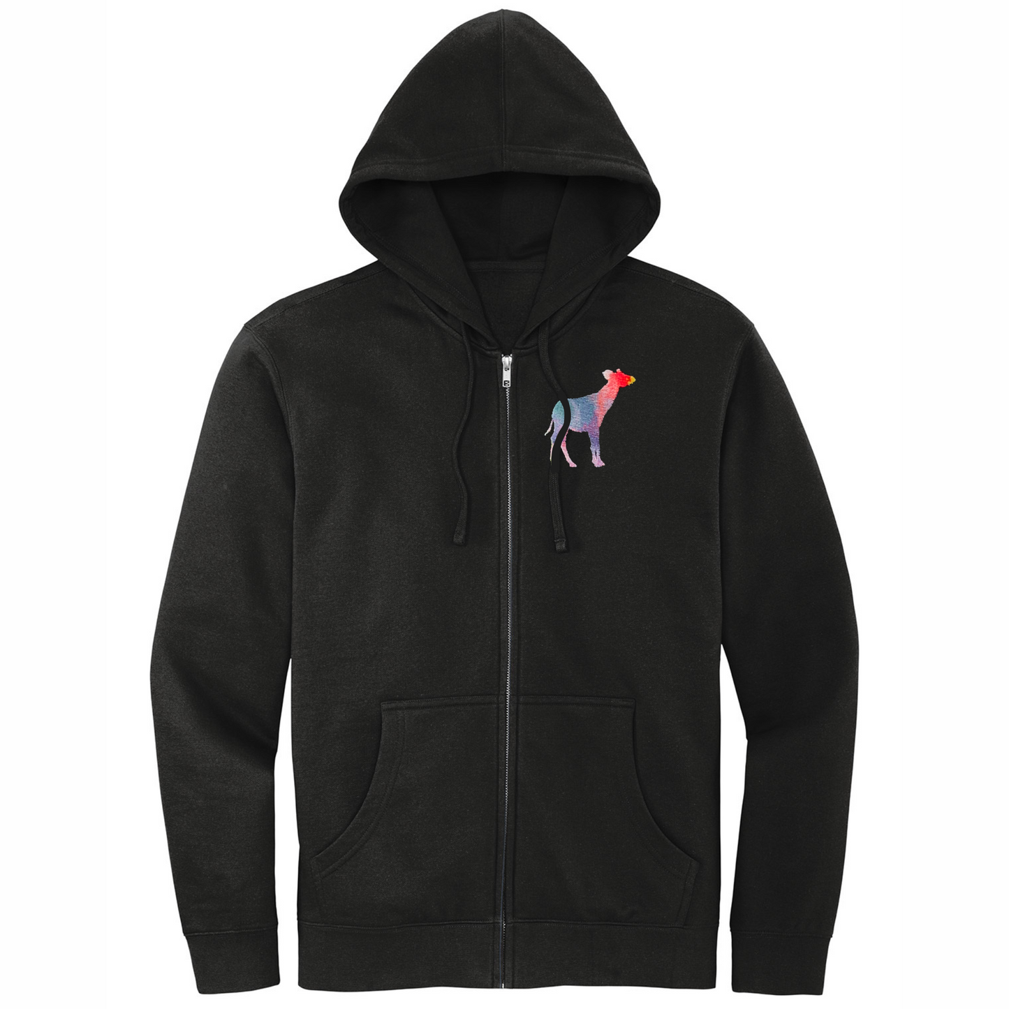 Okapi Rainbow Embroidery - Full Zip Jacket