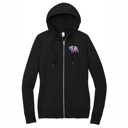 Giant Panda Rainbow Embroidery - Full Zip Jacket