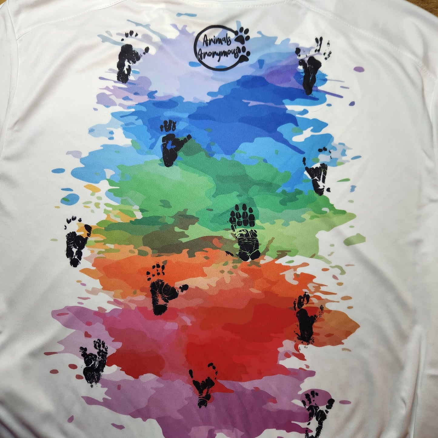 Siamang with Ape Hand Prints and Quote - Long Sleeve Tee (Sublimation Print) (Pre order)