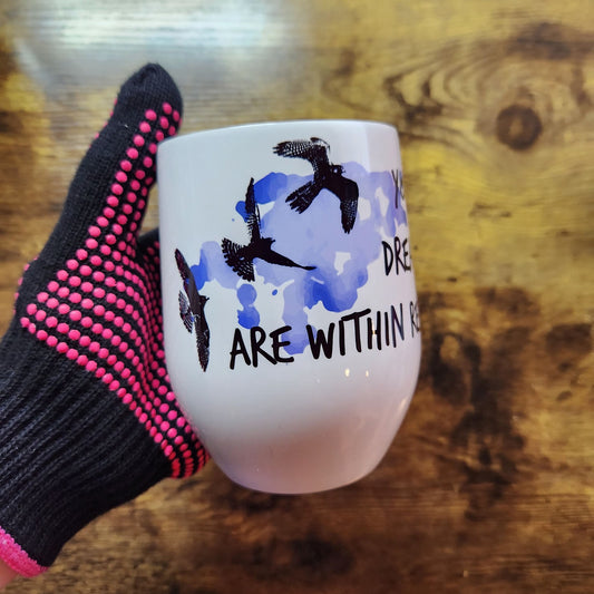Your dreams are within reach - Falcons - Wine Tumbler (Made to Order)