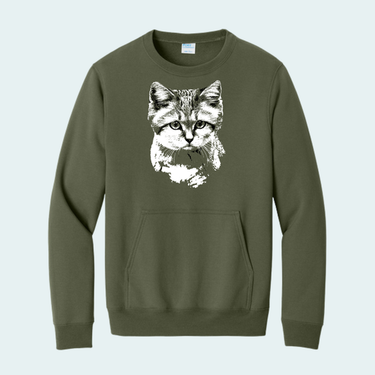 Sand Cat (Available March 17-20) Pocket Crewneck