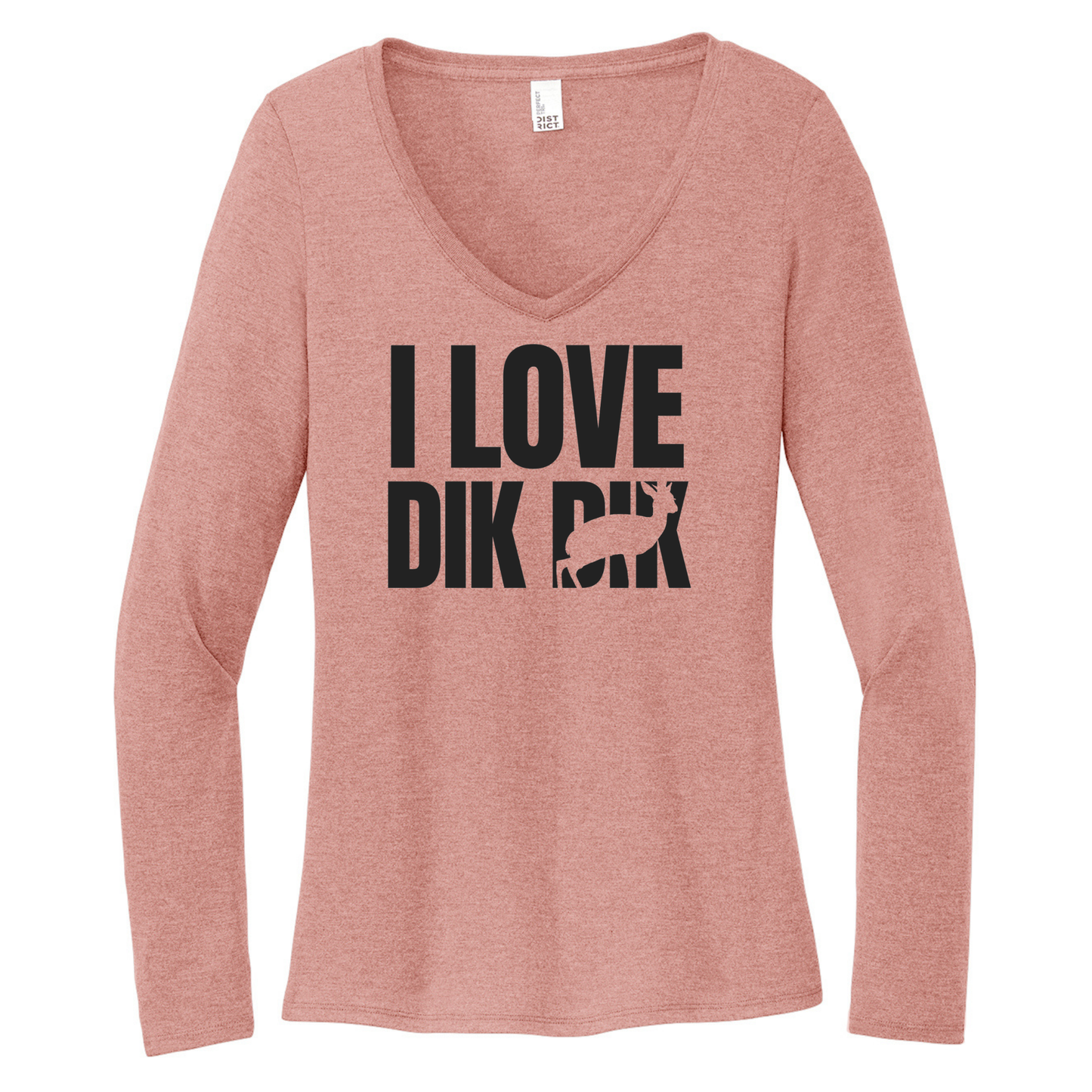 I love Dik Dik - Women's Long Sleeve V-Neck Tee (LIMITED EDITION)