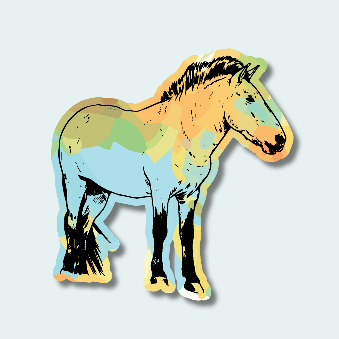 Przewalski's Horse (Limited Edition for July) 4in Sticker