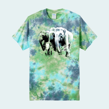 Asian Elephants Fundraiser (Limited Edition for June) Tie Dye Unisex Tee