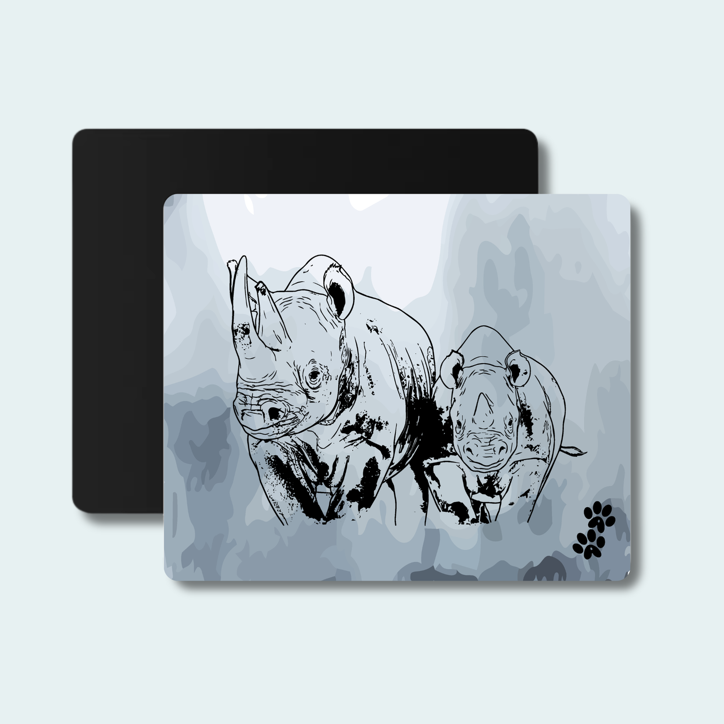 Rhino with Baby Fundraiser (Limited Edition for July) Mouse pad