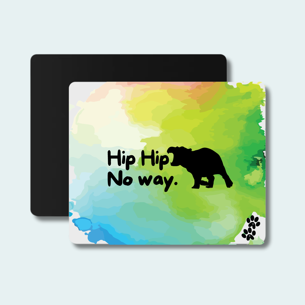 Hip Hip No Way! Hippo (Limited Edition for April) Mouse Pad – Animals ...