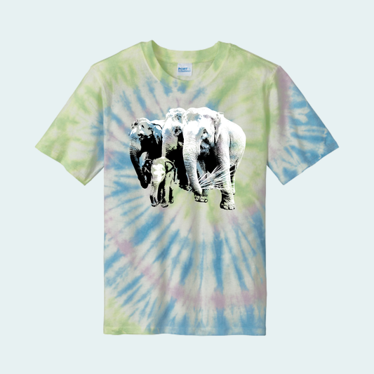 Asian Elephants Fundraiser (Limited Edition for June) Tie Dye Unisex Tee