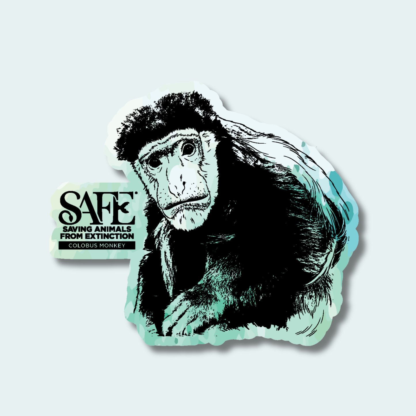 Guereza Colobus Fundraiser (Limited Edition for August) 4in Sticker