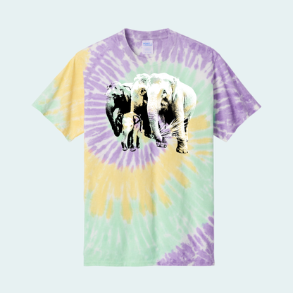 Asian Elephants Fundraiser (Limited Edition for June) Tie Dye Unisex Tee