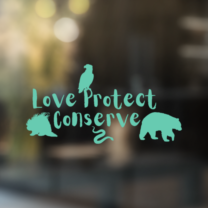 Morsa - Love Protect Conserve - Calcomanía de vinilo