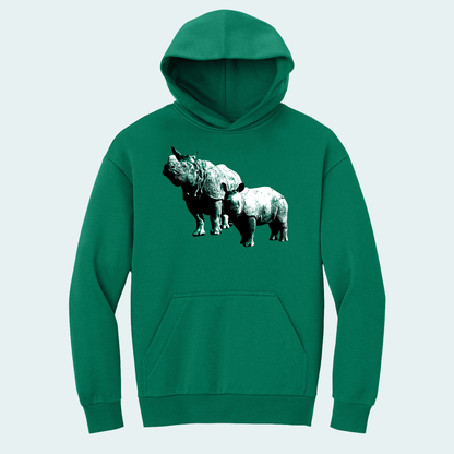 Rhino with Baby (Limited Edition for January) Heavy Hoodie