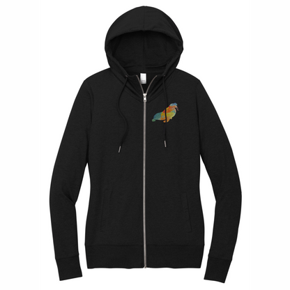 Walrus Rainbow Embroidery - Full Zip Jacket