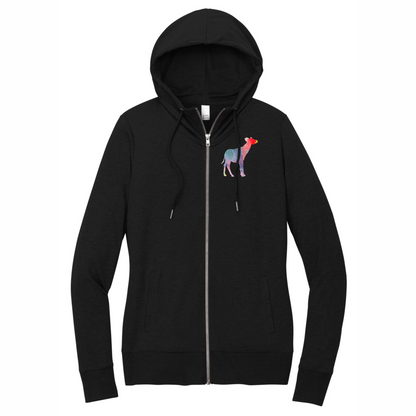 Okapi Rainbow Embroidery - Full Zip Jacket