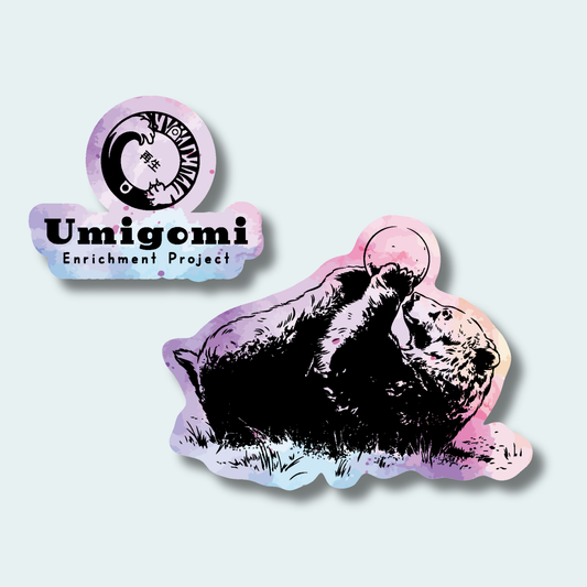 Bear - Umigomi Enrichment Project Fundraiser (Limited Edition for October) 4in and 2in Sticker