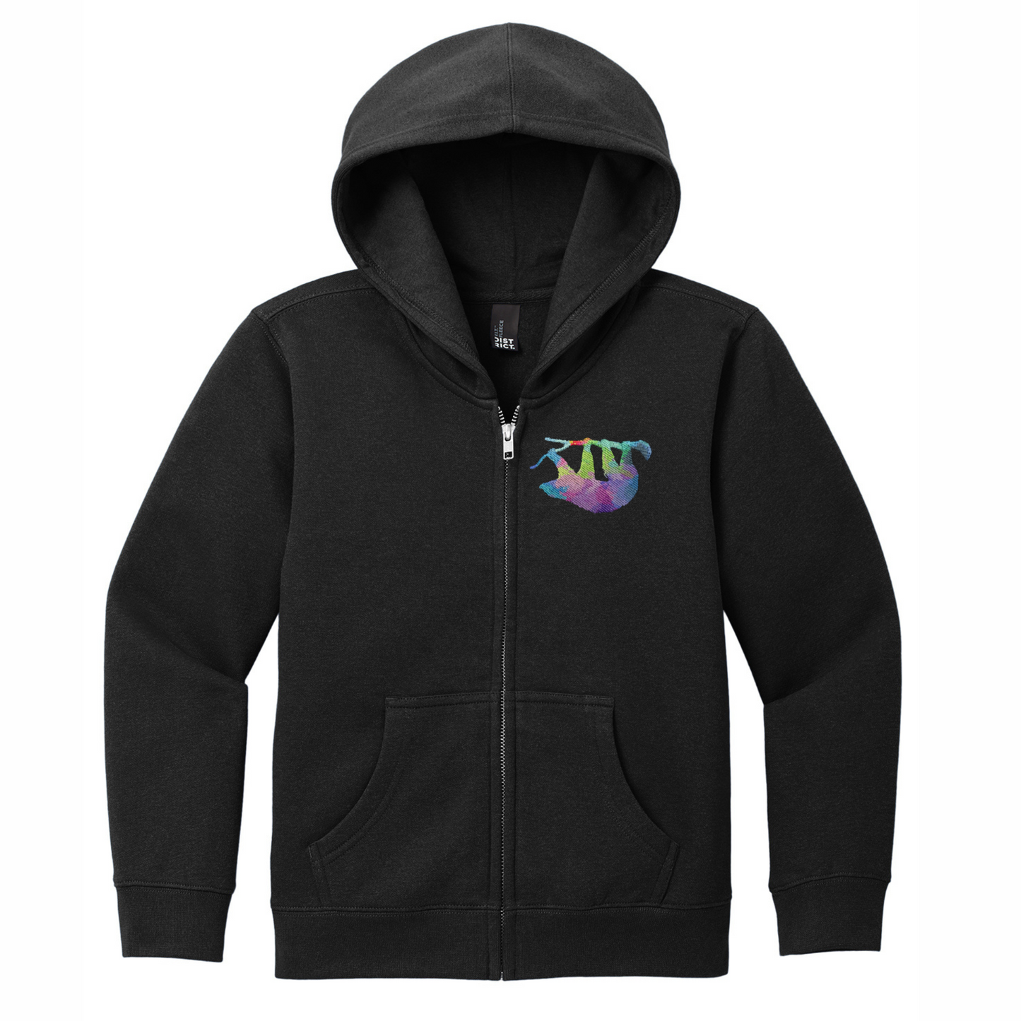 Sloth Rainbow Embroidery - Full Zip Jacket