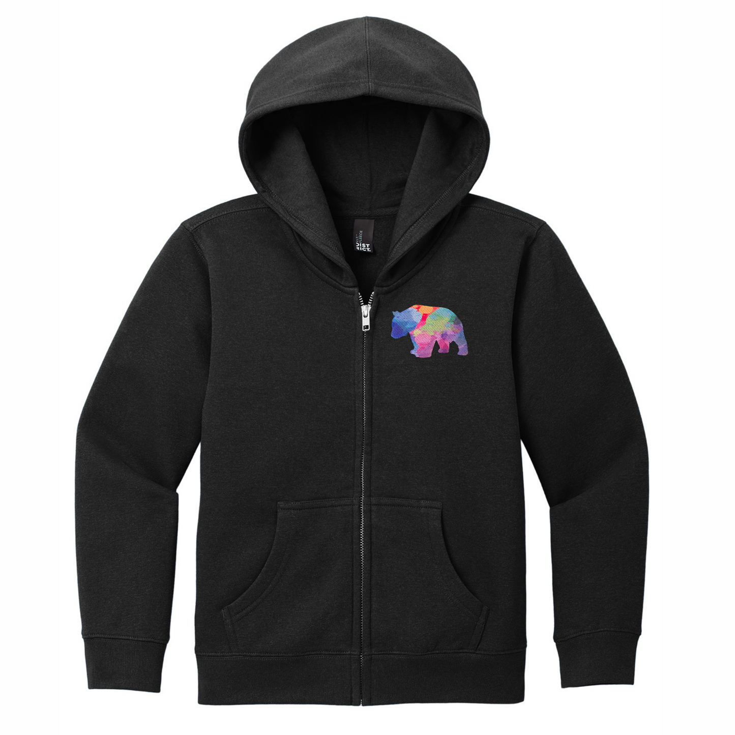 Giant Panda Rainbow Embroidery - Full Zip Jacket