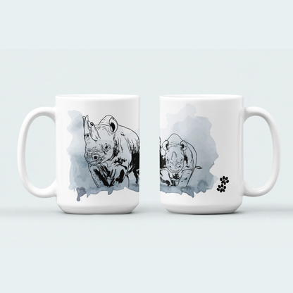 Rhino with Baby Fundraiser (Limited Edition for July) Mug