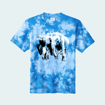 Asian Elephants Fundraiser (Limited Edition for June) Tie Dye YOUTH Tee