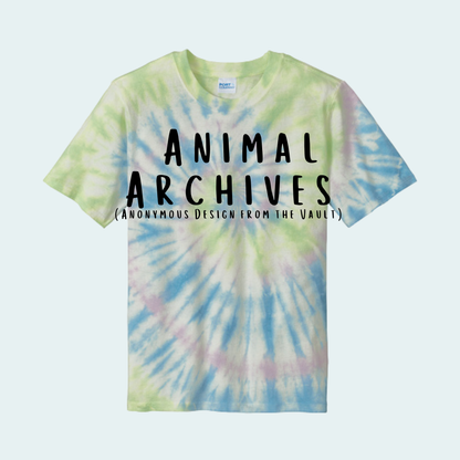 Animal Archives (Anonymous Design from the Vault) Tie Dye Unisex Tee