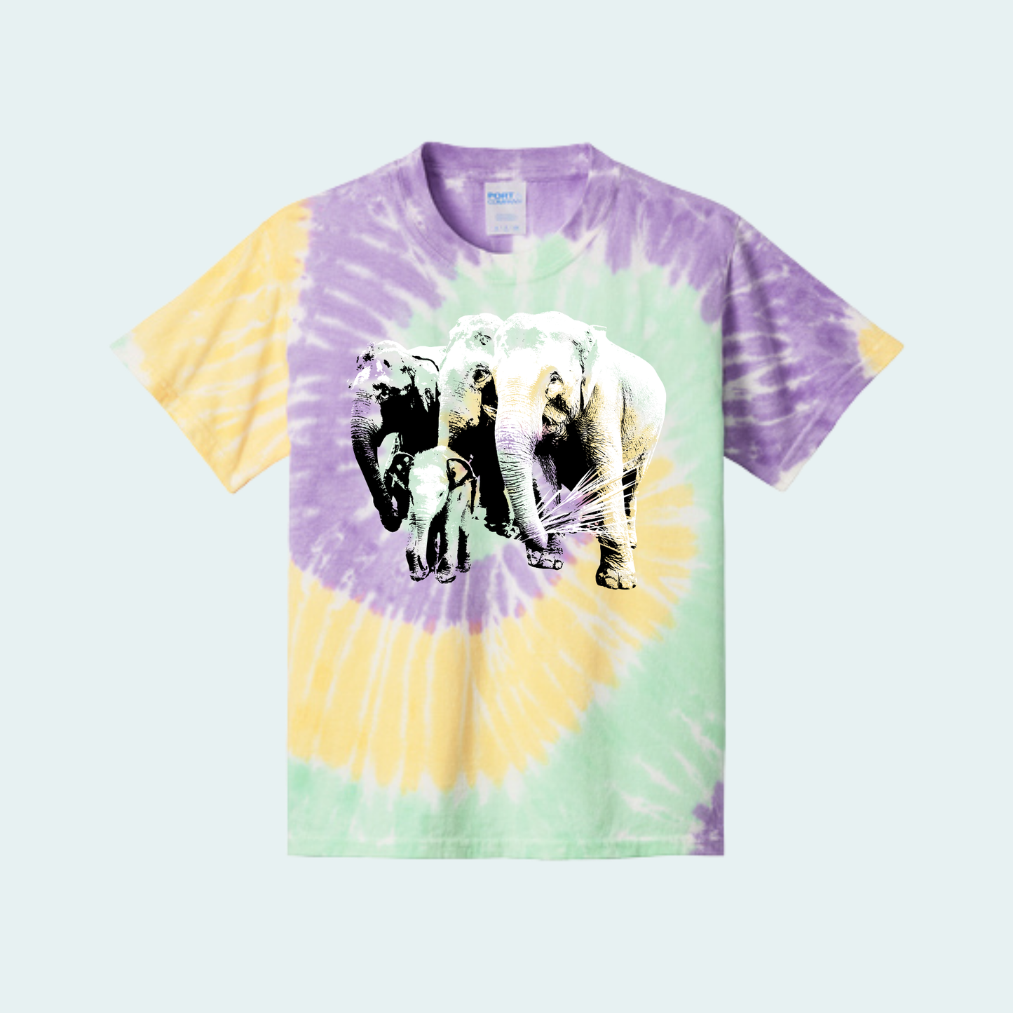 Asian Elephants Fundraiser (Limited Edition for June) Tie Dye YOUTH Tee
