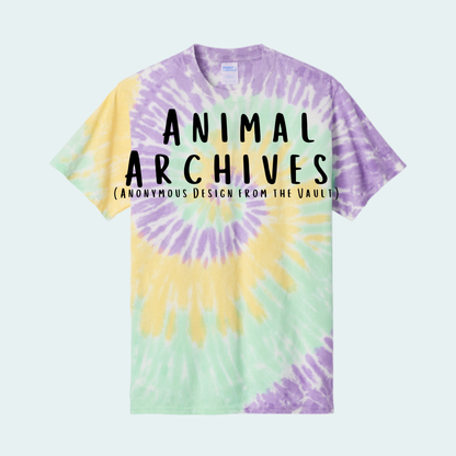 Animal Archives (Anonymous Design from the Vault) Tie Dye Unisex Tee