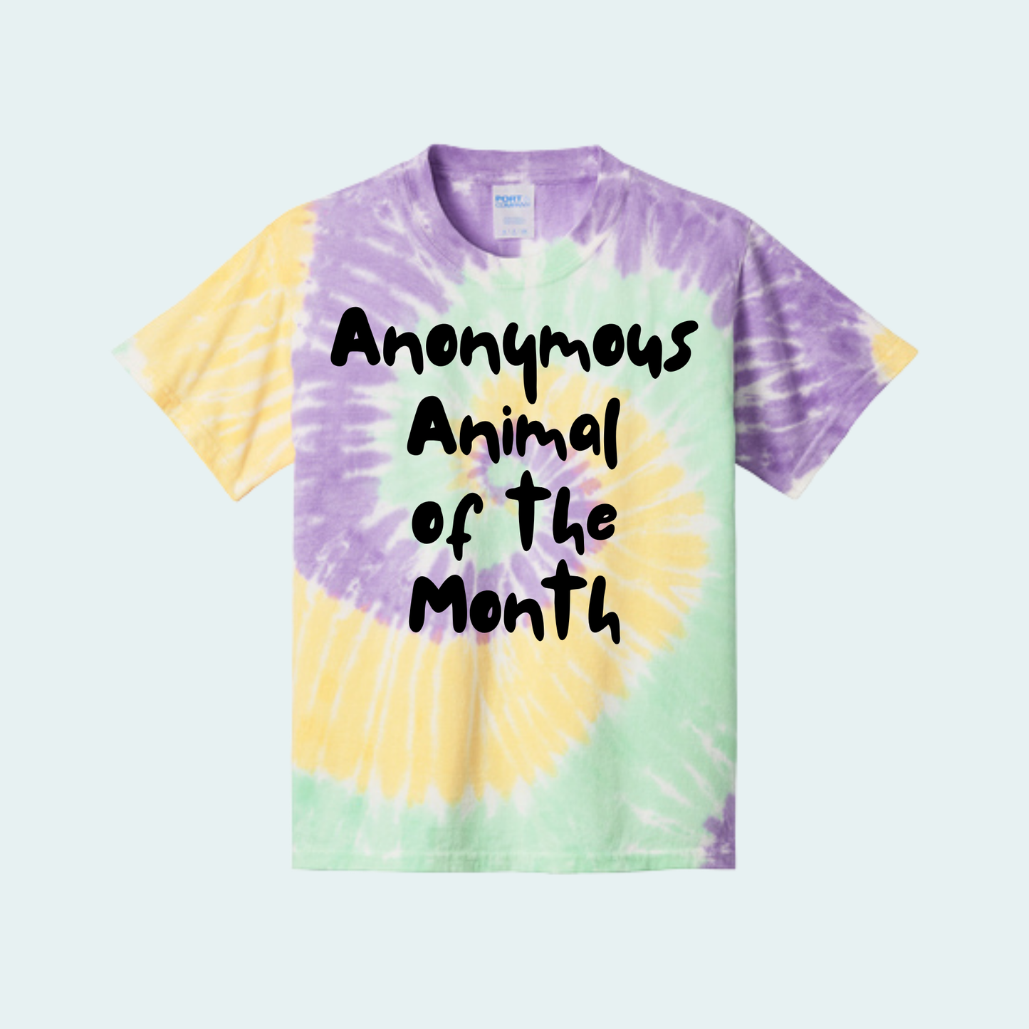 Anonymous Animal of the Month Tie Dye YOUTH Tee