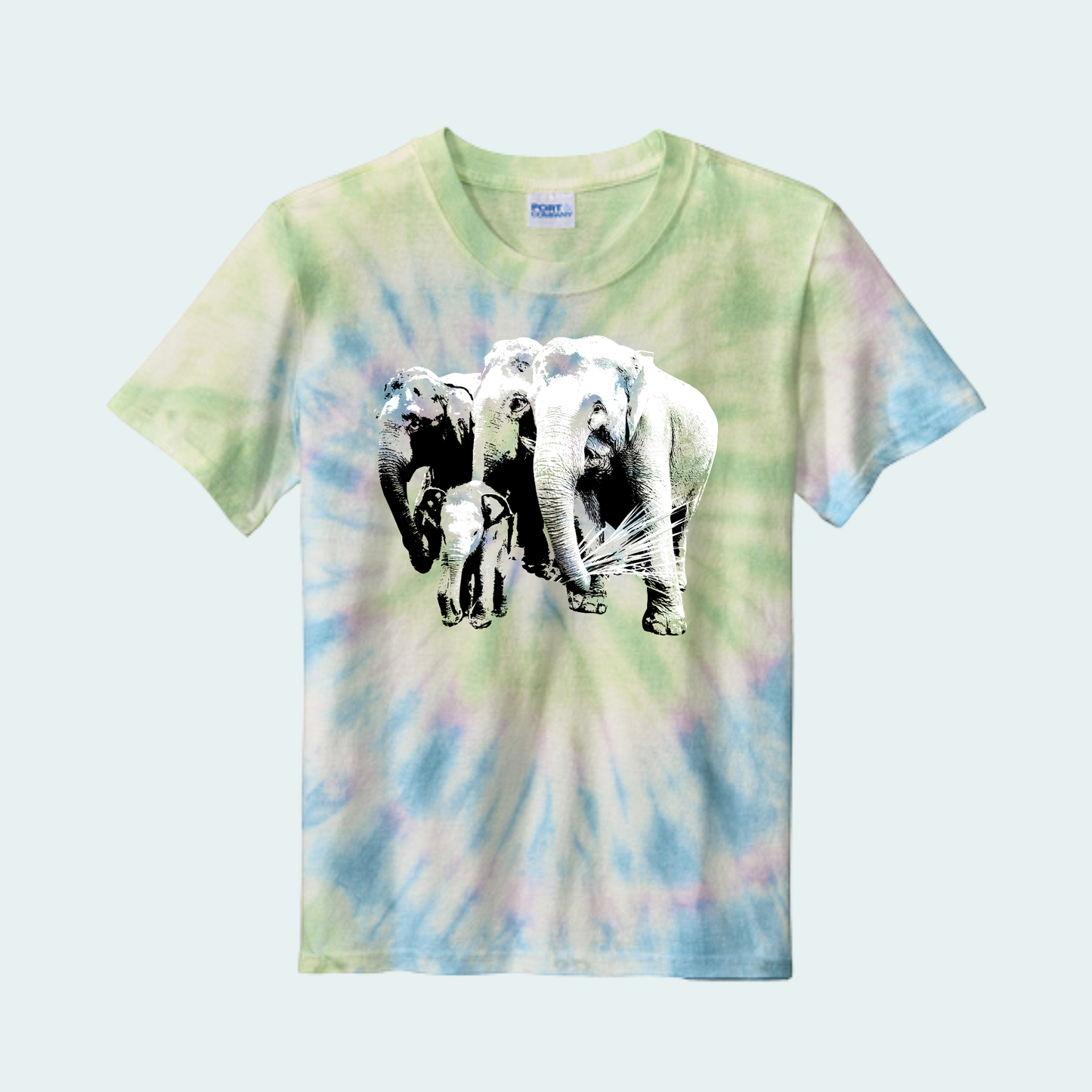Asian Elephants Fundraiser (Limited Edition for June) Tie Dye YOUTH Tee