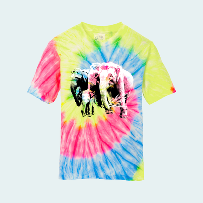 Asian Elephants Fundraiser (Limited Edition for June) Tie Dye YOUTH Tee