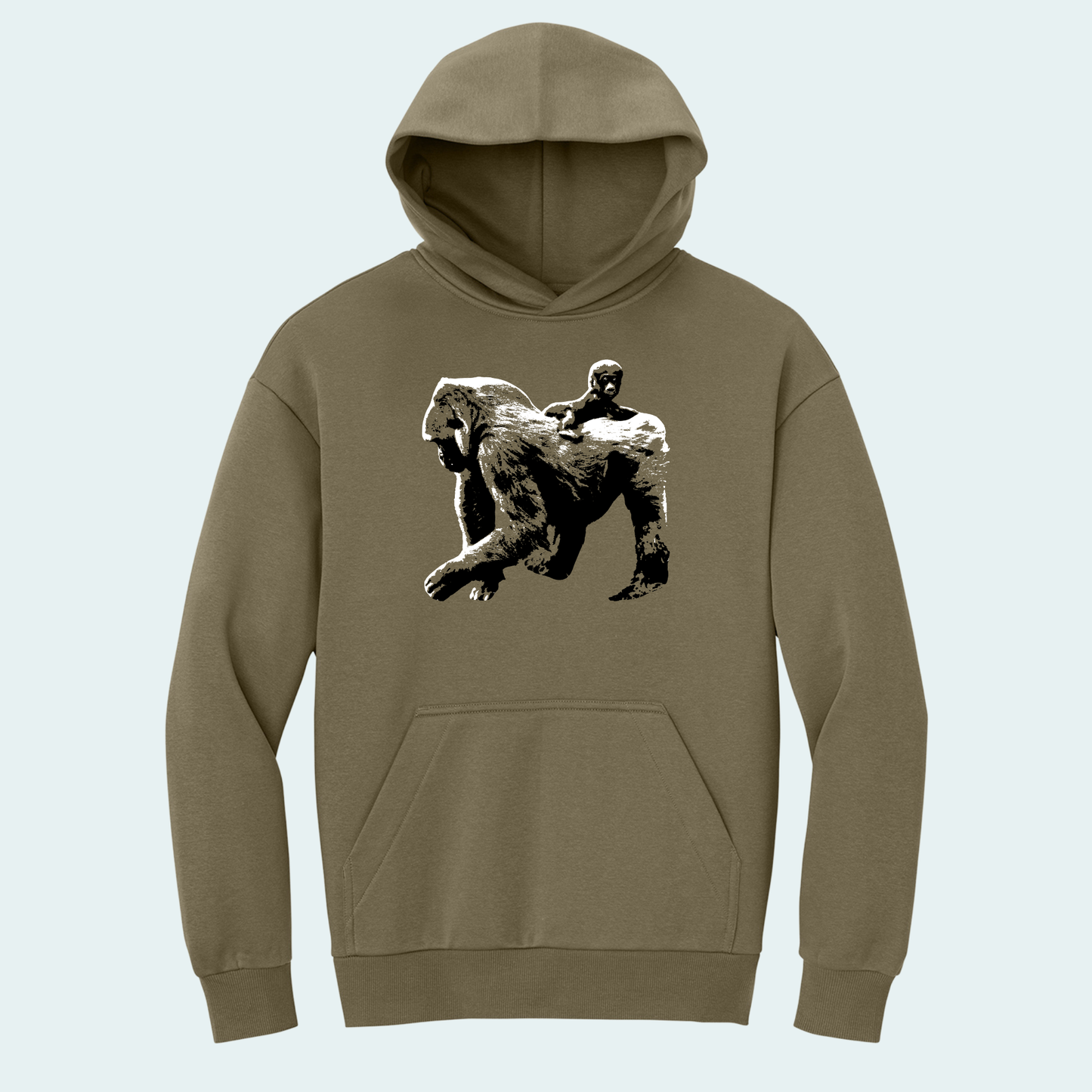 Gorilla with Baby (Limited Edition for January) Heavy Hoodie