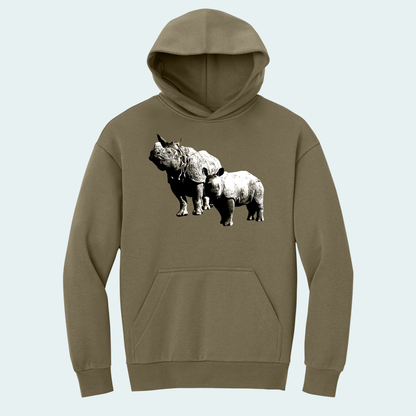 Rhino with Baby (Limited Edition for January) Heavy Hoodie