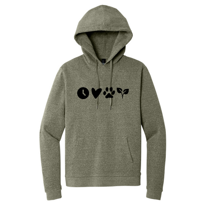 Clock, Heart, Paw, Leaf - Unisex Hoodie