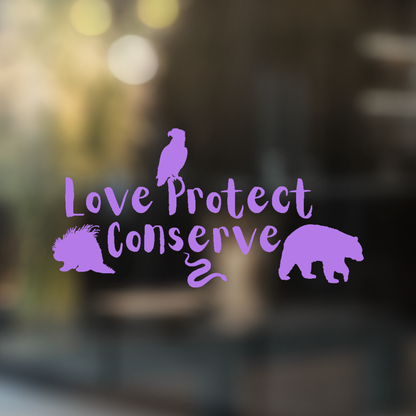 Morsa - Love Protect Conserve - Calcomanía de vinilo