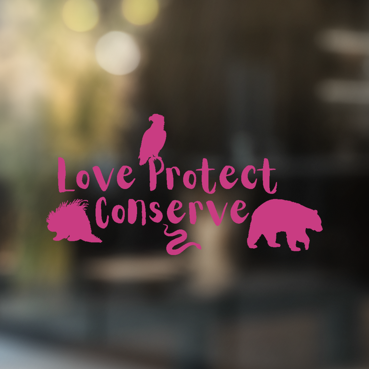 Morsa - Love Protect Conserve - Calcomanía de vinilo