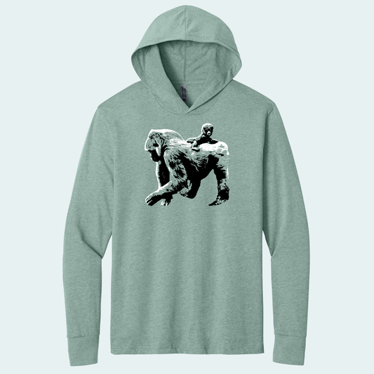 Gorilla with Baby (Limited Edition for January) Hooded Long Sleeve Tee