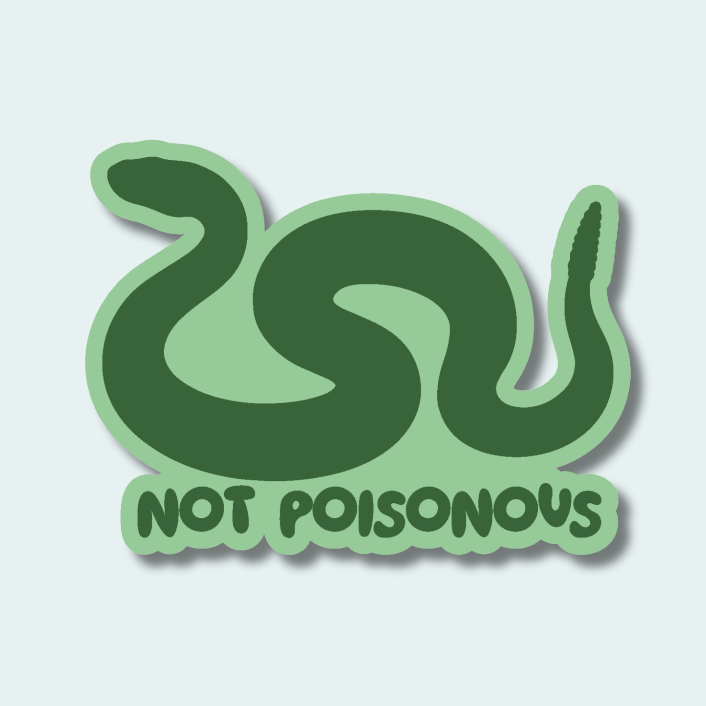Not Poisonous - Snake - 4in Sticker